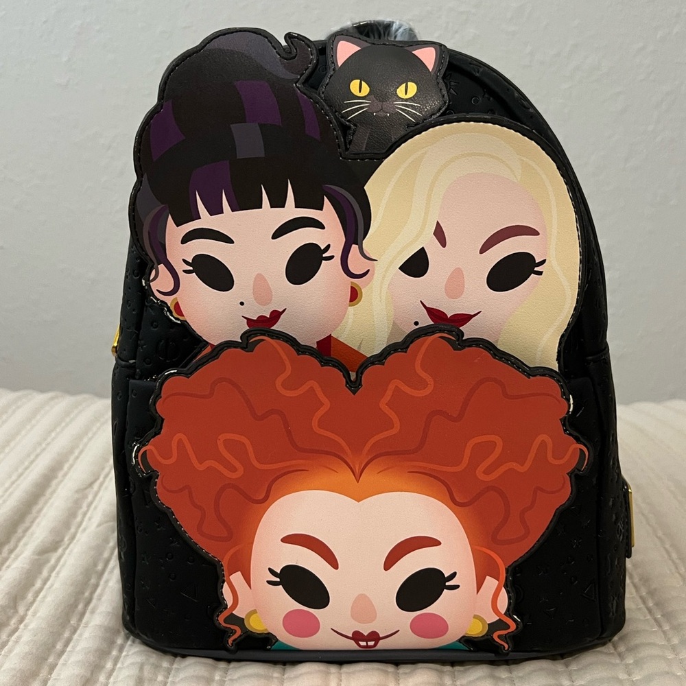 NWT Hocus Pocus Sanderson Sisters hardtag Loungefly Mini Backpack